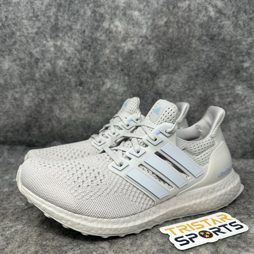 Adidas Ultraboost 1.0 Running Shoes Womens Sz 7.5 Grey Glow Blue Sneakers JH9211